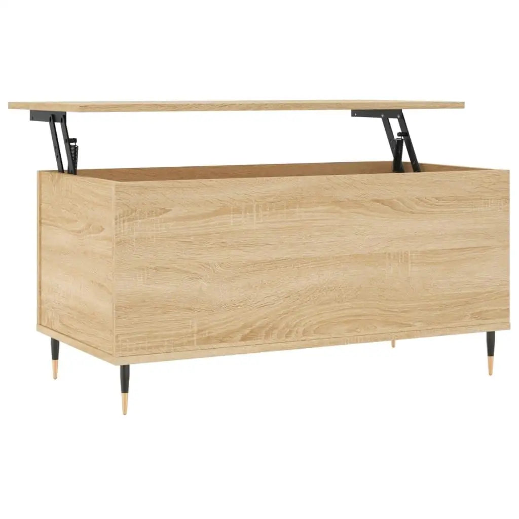 Modern Oak-Finish Coffee Table – 90x44.5x45 cm