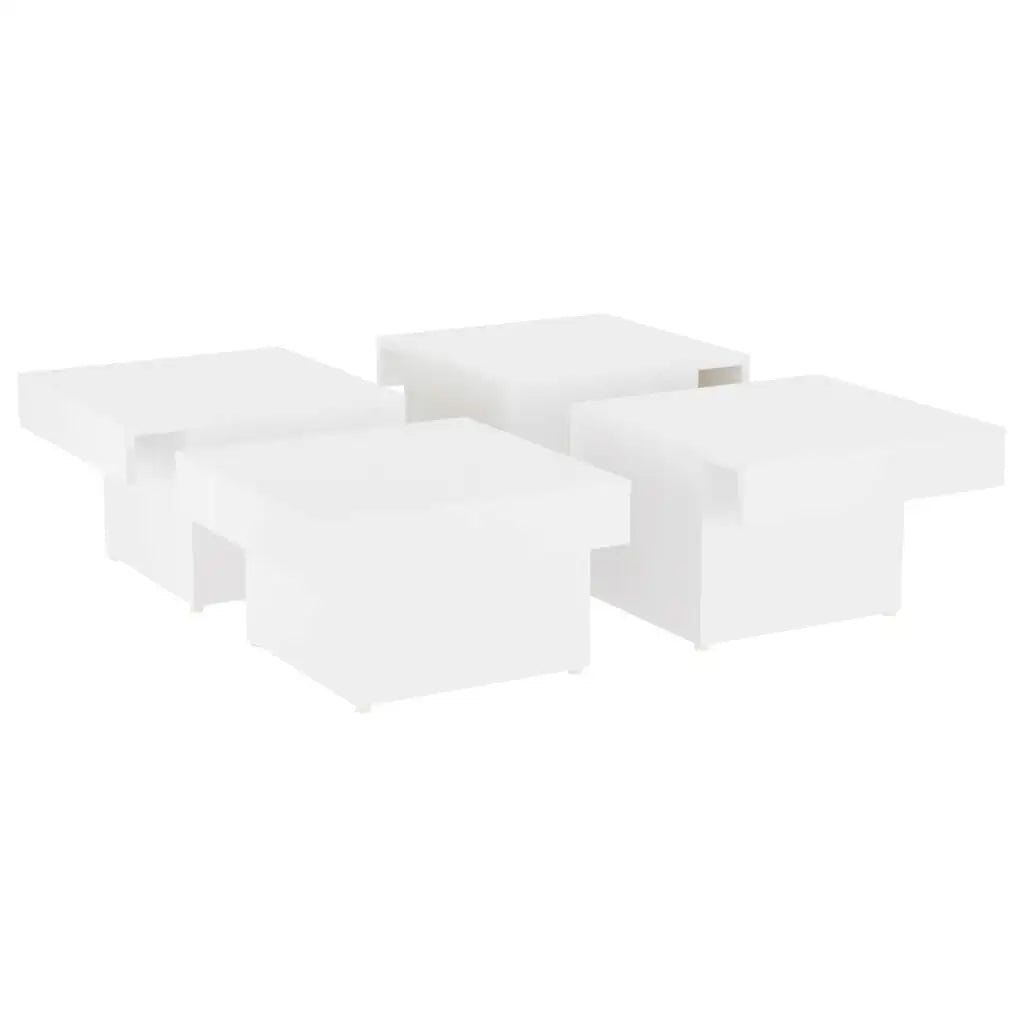White Engineered Wood Coffee Table – 90x90x28 cm