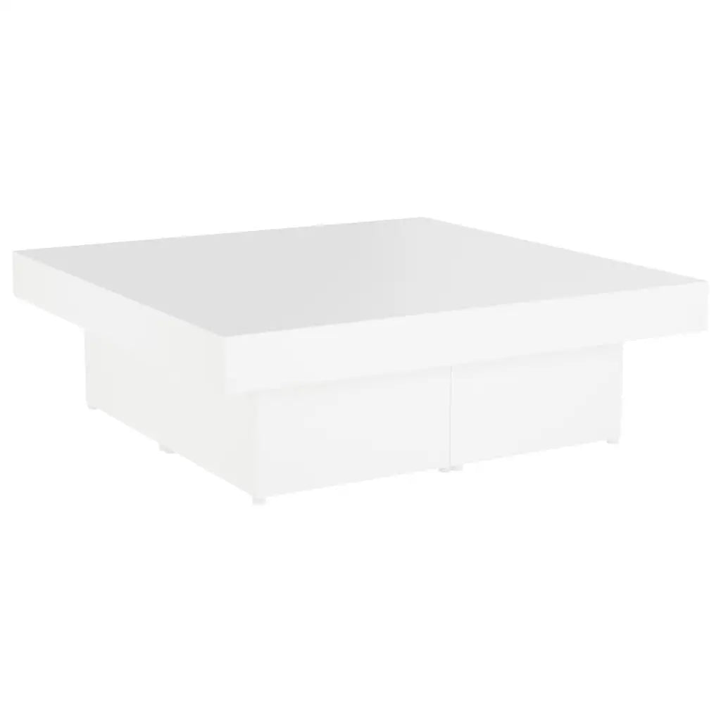 White Engineered Wood Coffee Table – 90x90x28 cm